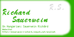 richard sauerwein business card
